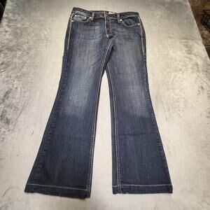 DKNY Jeans Womens 30R Blue Bootcut Times Square Dark Wash Stretch Denim